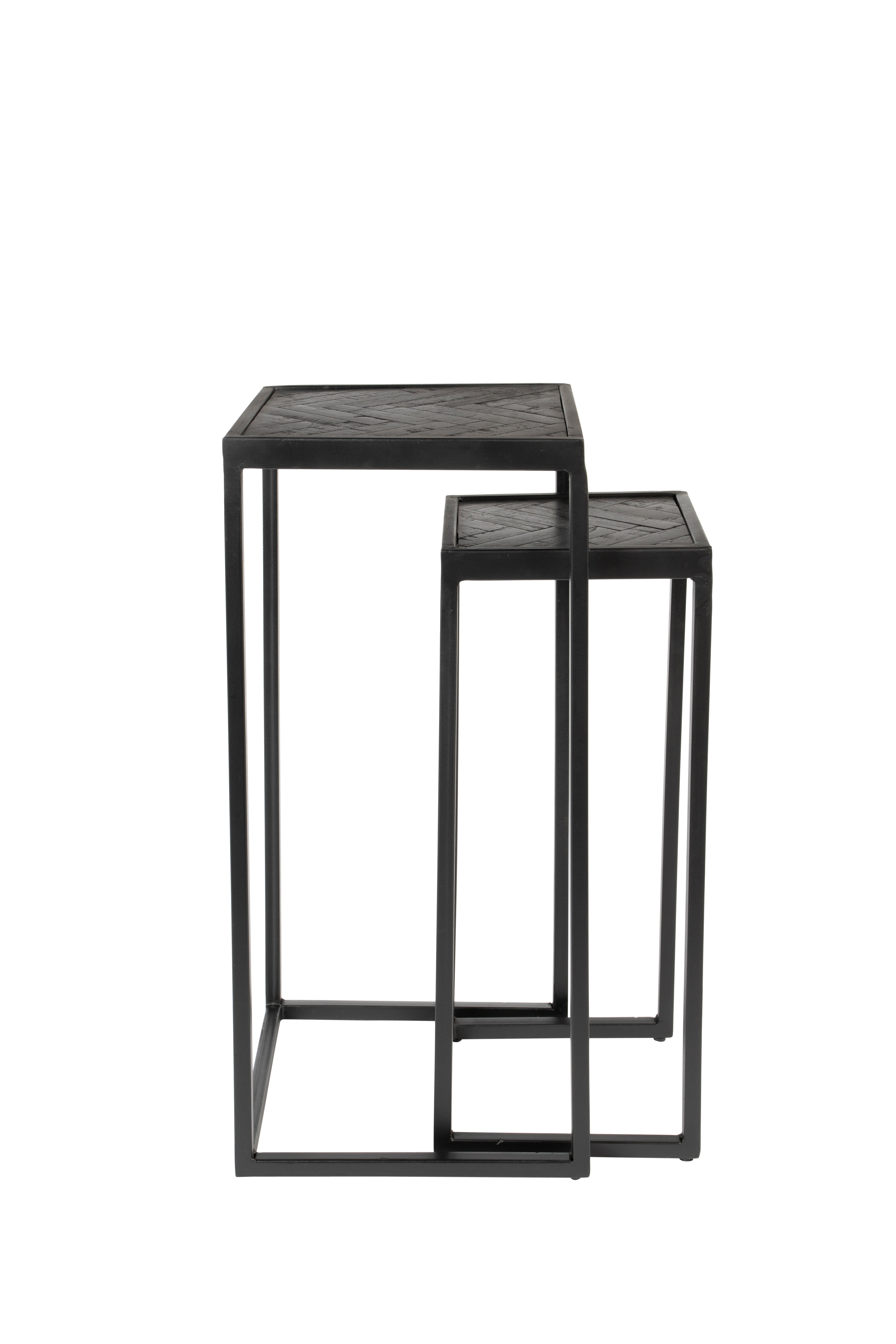 Side Table Parker Set Of 2 High Black